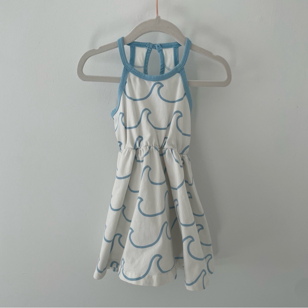 Monica + andy girls blue/white dress size 2T